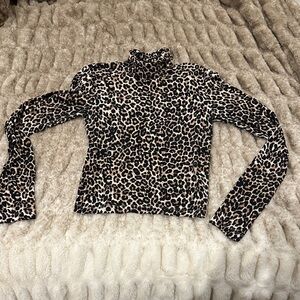 Zara small Leopard Print Turtleneck